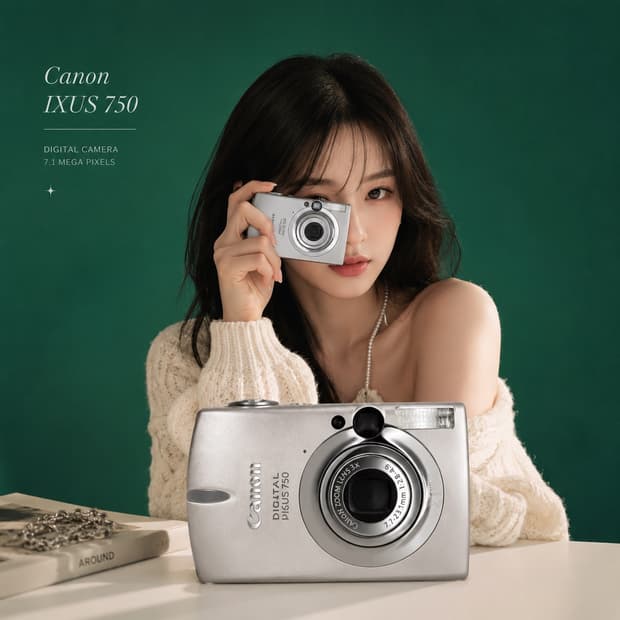 디카 Canon IXUS 750 ⋆ 빈티지 디카 (정품 가죽케이스 포함)