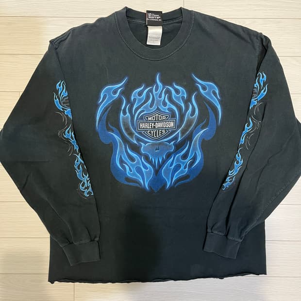 할리데이비슨 빈티지 롱슬리브 플레임 L
