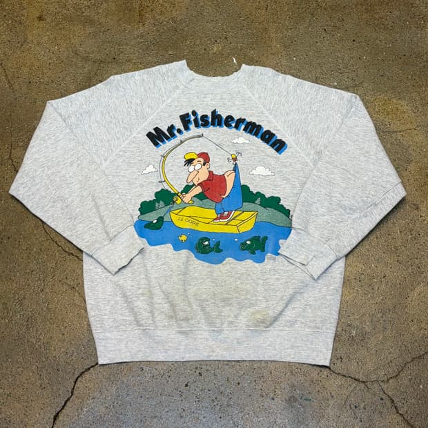 90s USA 미국 빈티지 툴텍스 피셔맨 맨투맨