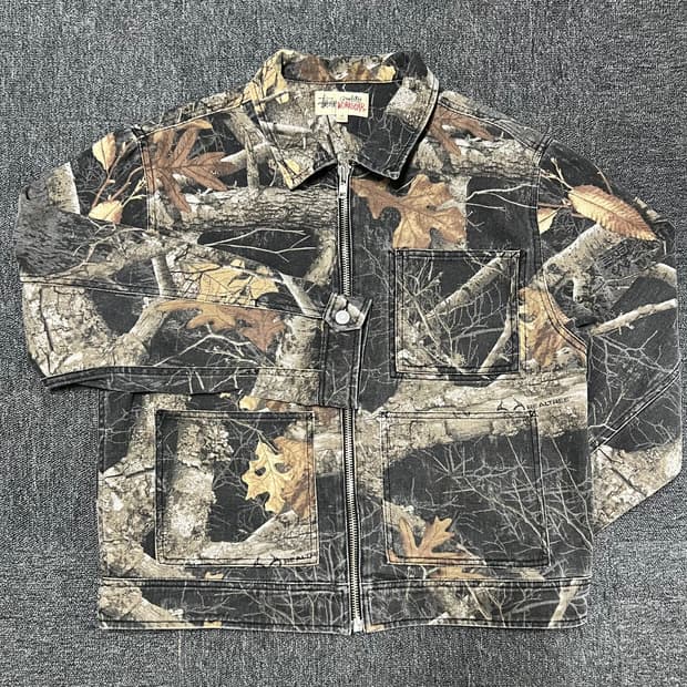 스투시 리얼트리 엣지 집 워크 자켓 블랙 M