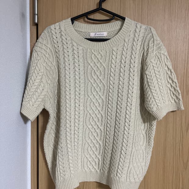 빈티지 반팔 니트