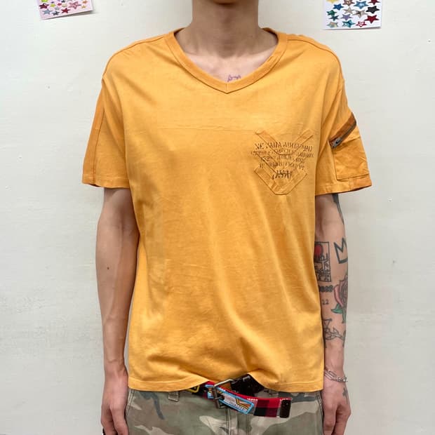 Avirex orange pocket T-shirt