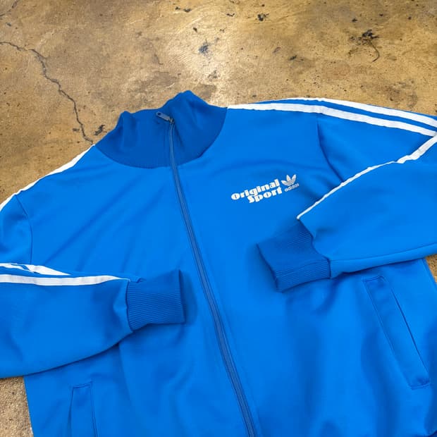 아디다스 오리지널 스포츠 블루 져지 트랙탑