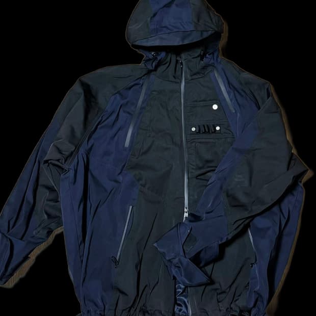 언더마이카 카메 멀티 지퍼 터틀 쉘 파카 애프터 미드나잇 1사이즈