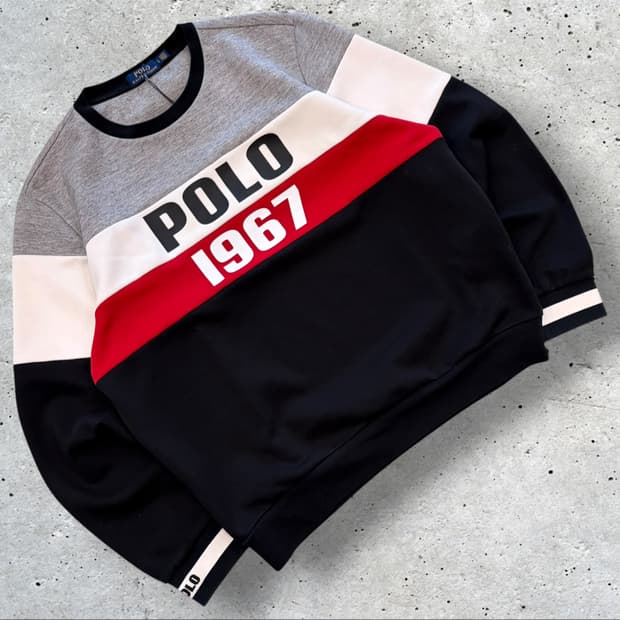 [L] 폴로 랄프로렌 1967 컬러블록 스웻 맨투맨 D694