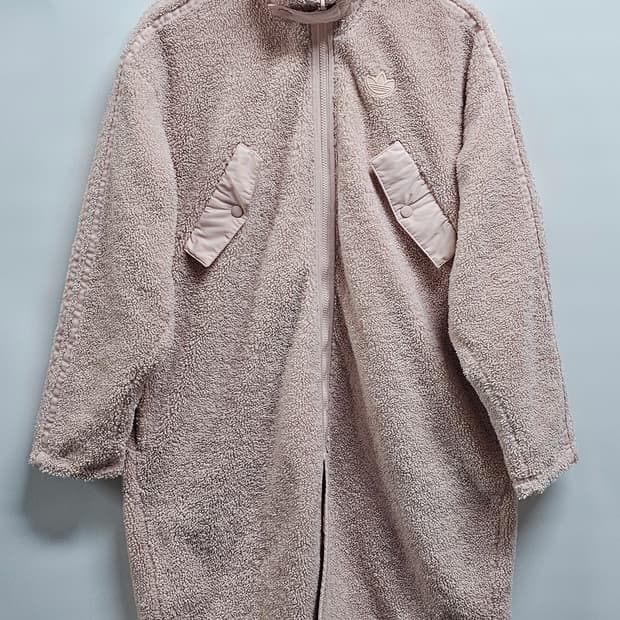 아디다스 여성 양면 쉐르파 롱자켓 M