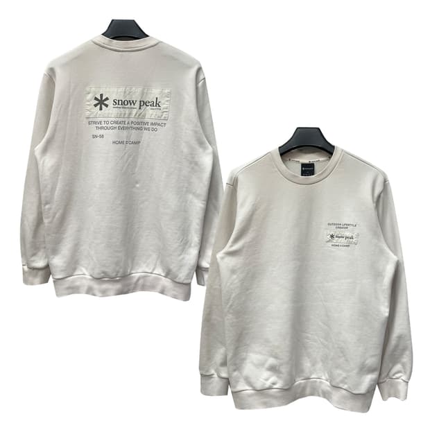 스노우피크 우븐 패치 맨투맨 100