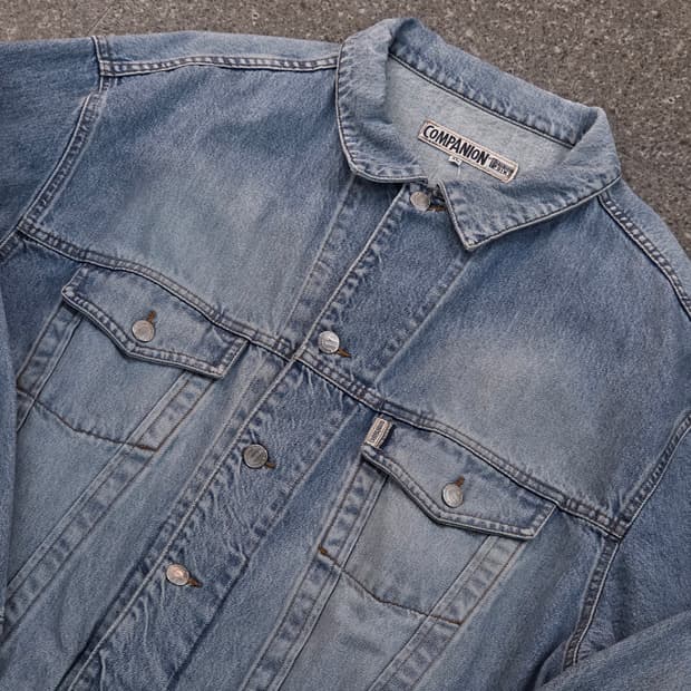 Vintage 빈티지 연청워싱 데님자켓