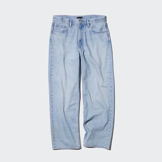 유니클로 와이드스트레이트진