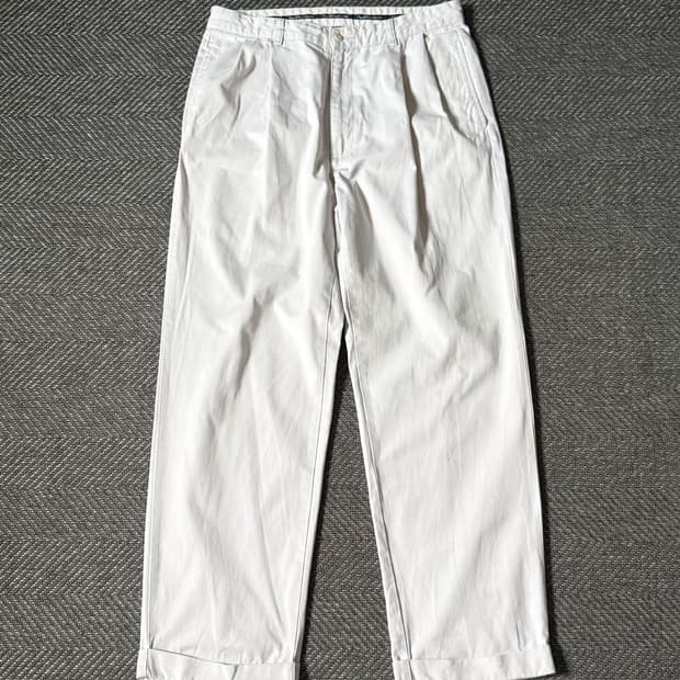 (33) 90s 폴로 랄프로렌 HAMMOND 더블 플리츠 치노 팬츠