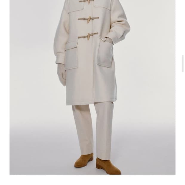 낫띵리튼 아이보리 더플코트