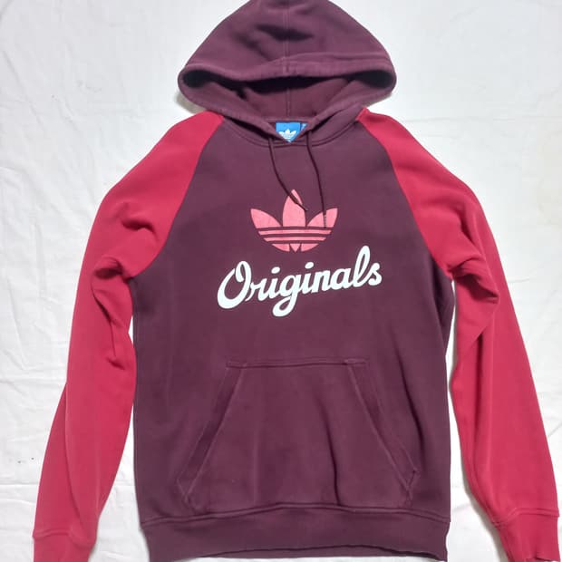 아디다스 후드티 버건디/레드 95