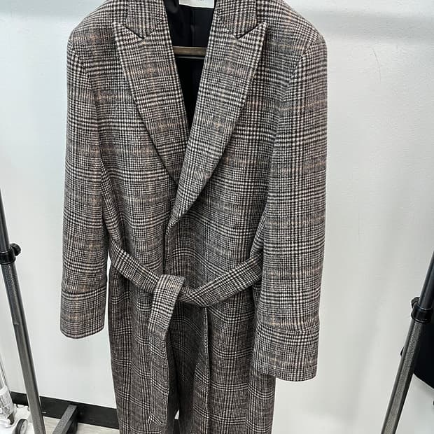 100) 토니웩 체크 로브코트 