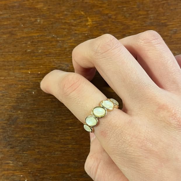 새상품 여성 신주 중앙원석 골드 반지