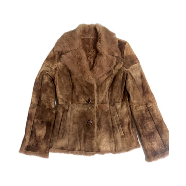 히피 그런지 카키브라운 퍼자켓