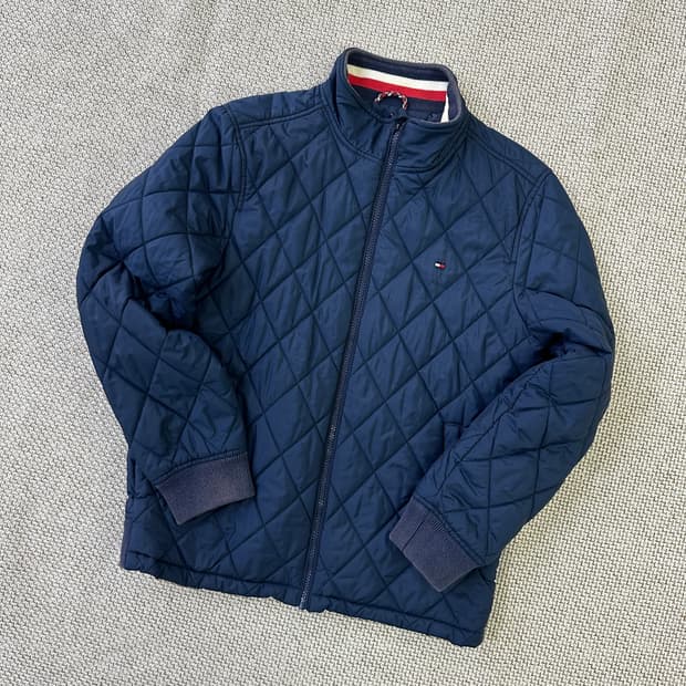 164 타미힐피거 퀼팅 집업 자켓 0327D