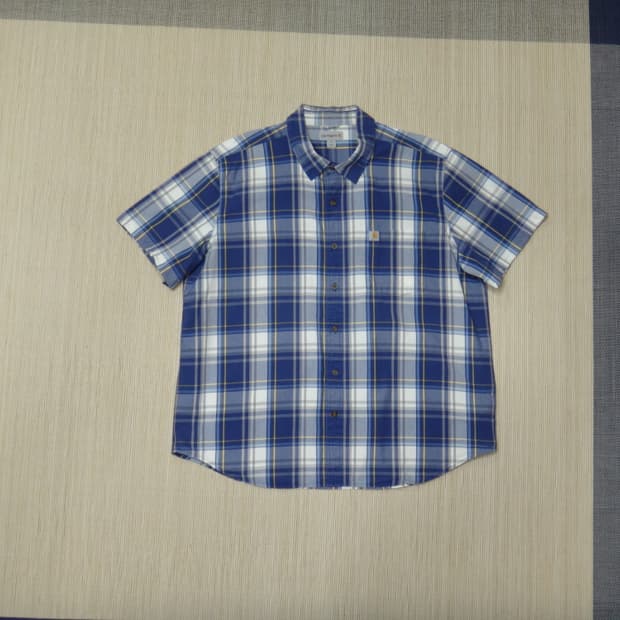 (2XL) 칼하트 carhartt 플래드 체크 하프 남성 셔츠