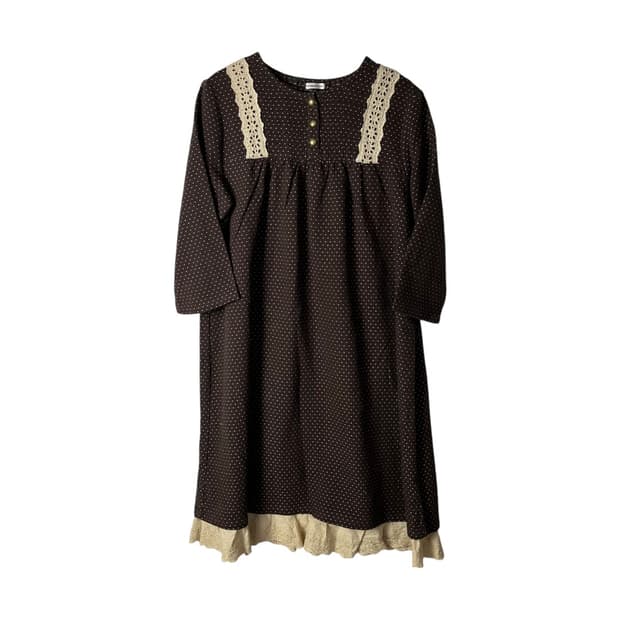 [JPN] 빈티지 모리걸 크로쉐 도트 원피스