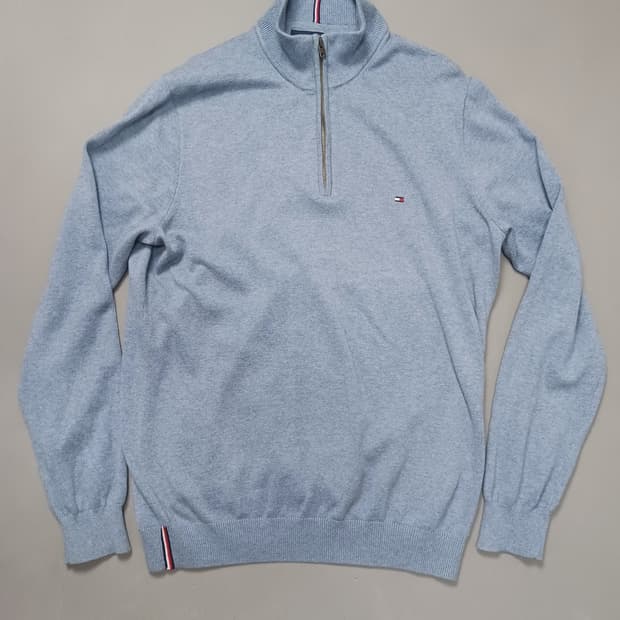 [XL] 타미힐피거 하프집업 니트 스웨터