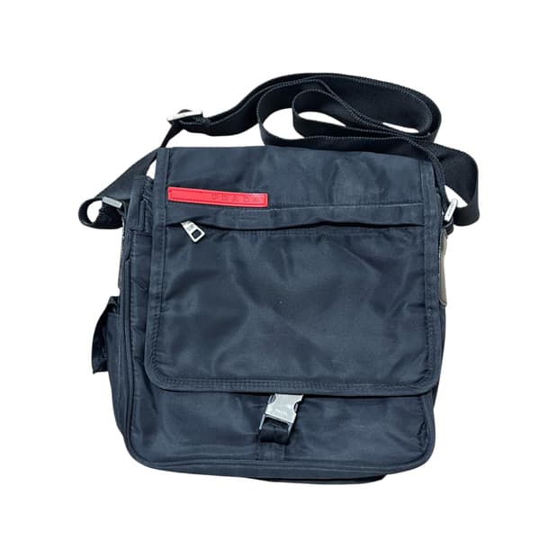 00s 프라다 스포츠 레드 탭 나일론 크로스백