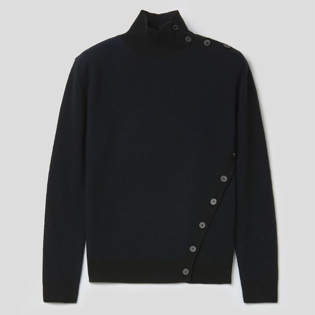 [XL] MMIC OBLIQUE TURTLENECK BLACK