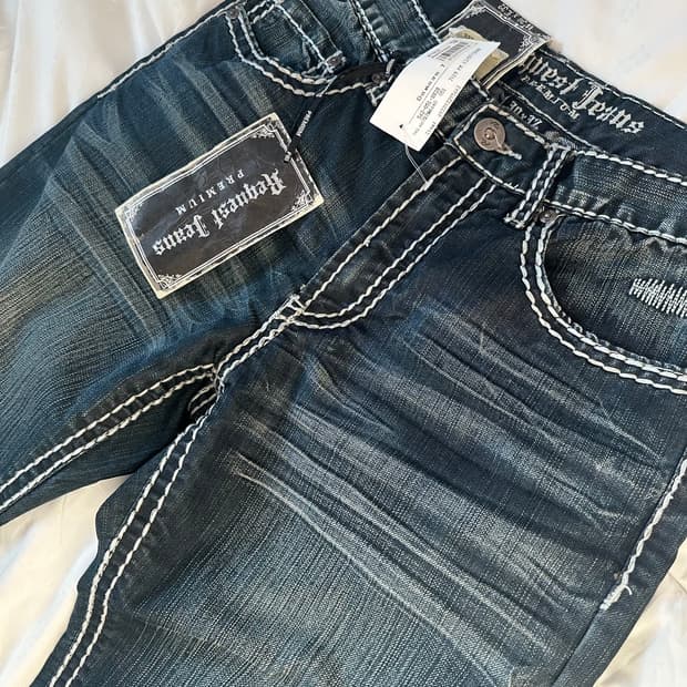 Request Jeans Premium  y2k 워싱 데님 팬츠 새상품