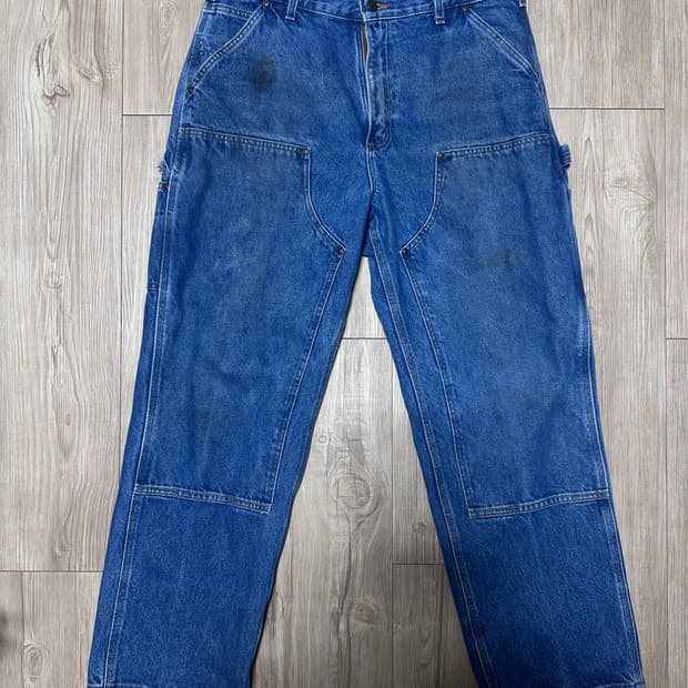 빈티지 칼하트 더블니 데님 팬츠 36