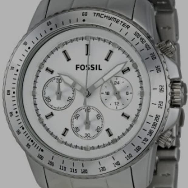 # FOSSIL 파슬 스텔라 크로노그래프 실버톤 알루미늄 시계