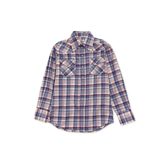 70’s J.C Penney Big Mac 타탄 웨스턴 요크 셔츠