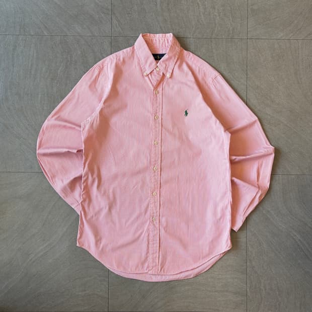 폴로 정품 레드 체크 클래식 로고 셔츠