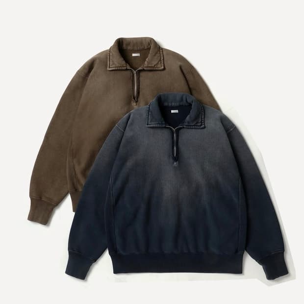 26ss 아프레쎄 빈티지 하프 집업 스웻 블루 3사이즈 새상품