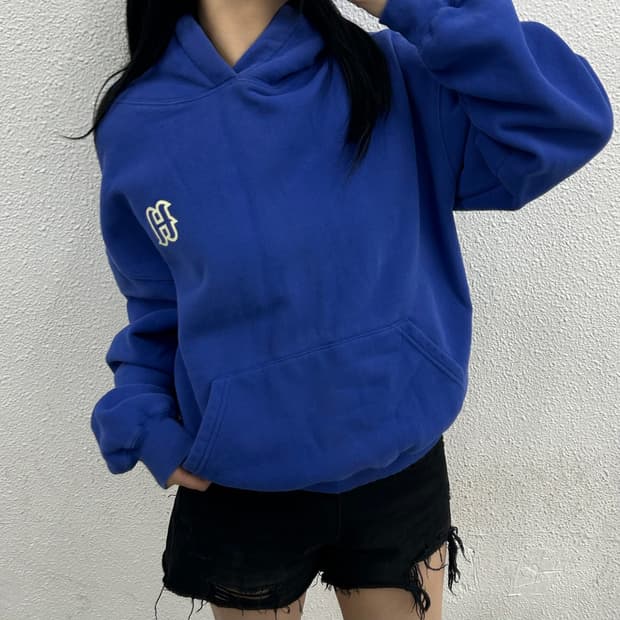 아이앱스튜디오 블루 후드 M