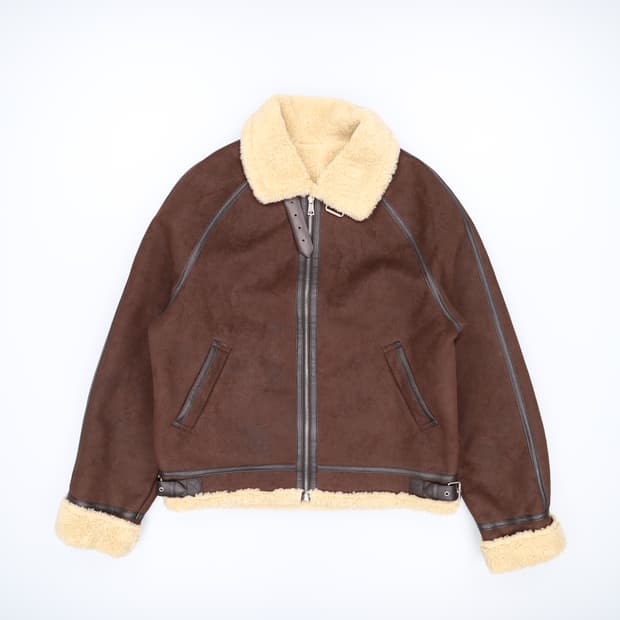 [3] 인스턴트펑크 양털 무스탕 자켓 브라운 3986