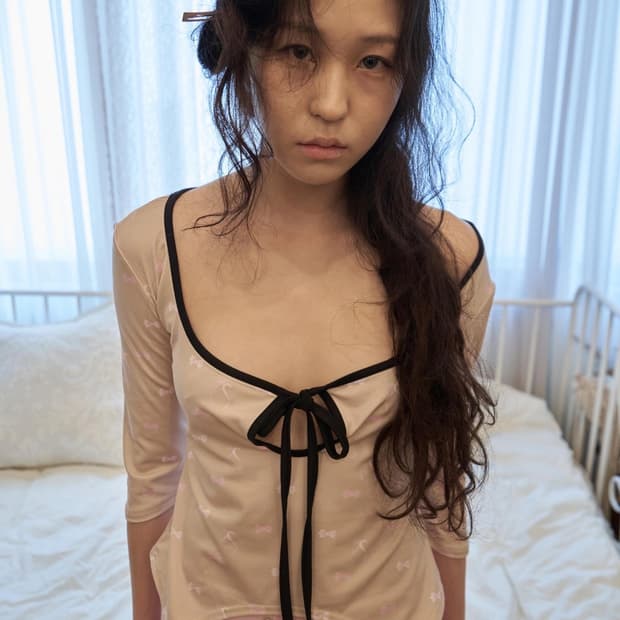 카나제이 candy printing strap top