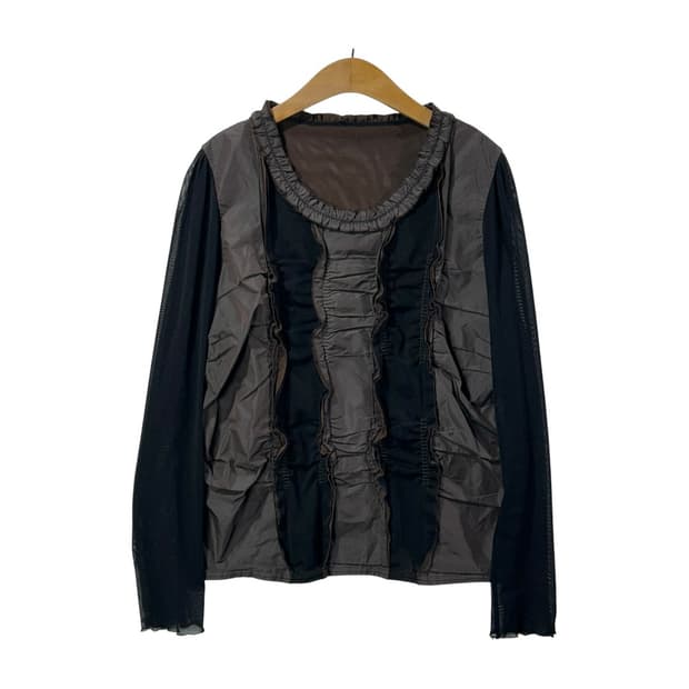 [JPN] 빈티지 셔링 시스루 블라우스