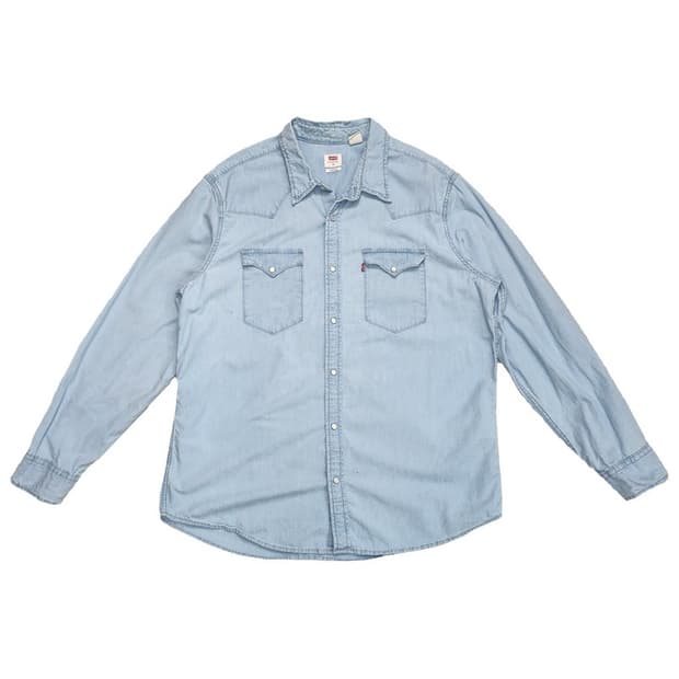 LEVI'S 라이트워시 데님 셔츠 Men XL