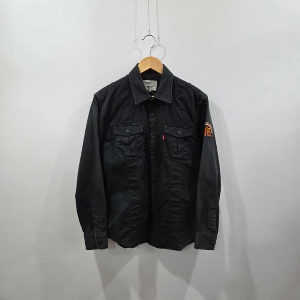 리바이스 블랙 밀리터리 셔츠 L 