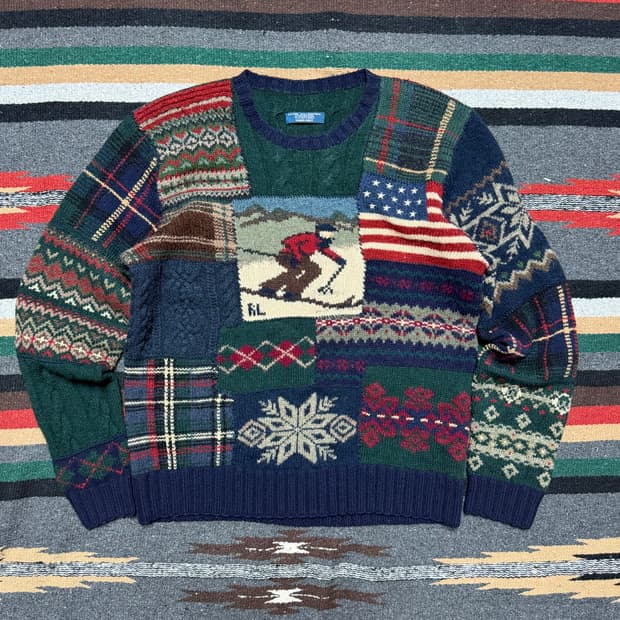 90‘s polo Ralph Lauren hand knit ski