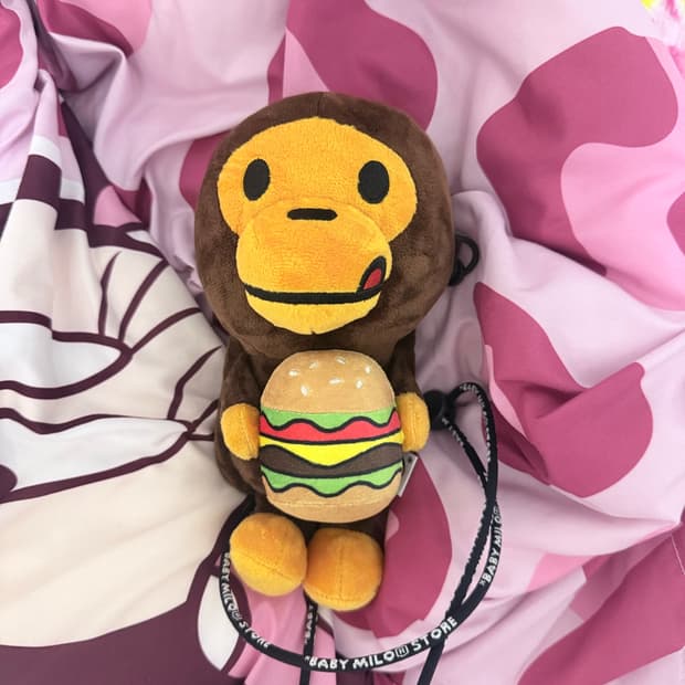 베이프 bape 베이비마일로 햄버거 인형 가방
