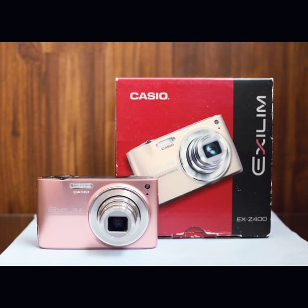 레어<민트급><한글> 카시오 엑슬림 z400 핑크 빈티지 디카