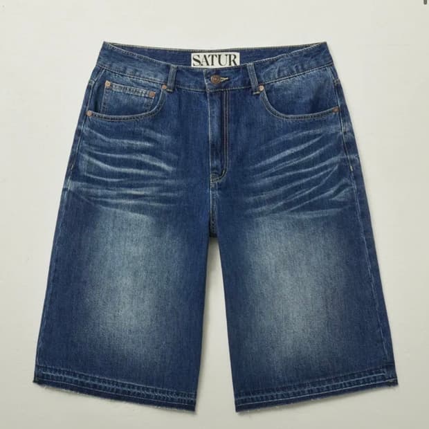 세터 가봉 데님 버뮤다 팬츠 인디고 블루