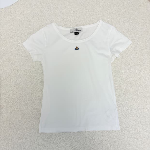 비비안웨스트우드 ORB 코튼 반팔 티셔츠 화이트