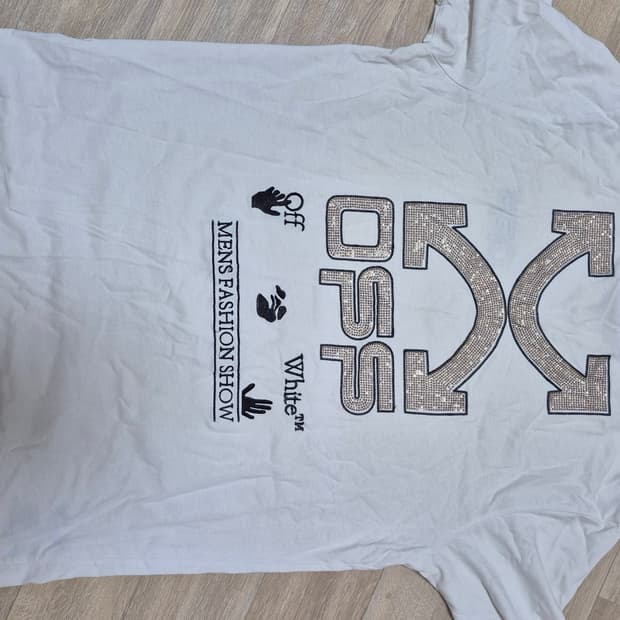 오프화이트 애로우 큐빅 반팔 XL
