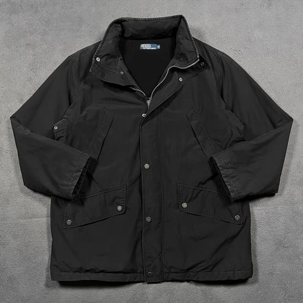 폴로 마운틴 블랙 코튼 점퍼 자켓