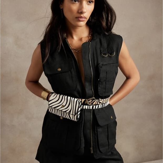 바나나리퍼블릭  헤리티지 리넨 리버 베스트