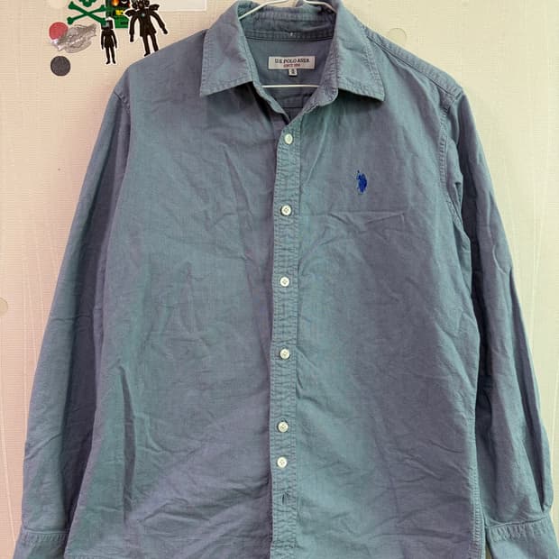U.S. 폴로 어슨 하늘색 남방 M 