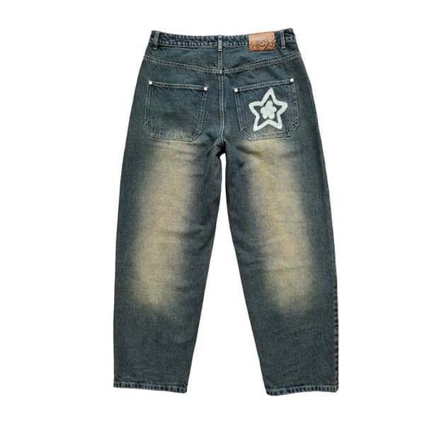 WASHED BLUE STAR JEANS