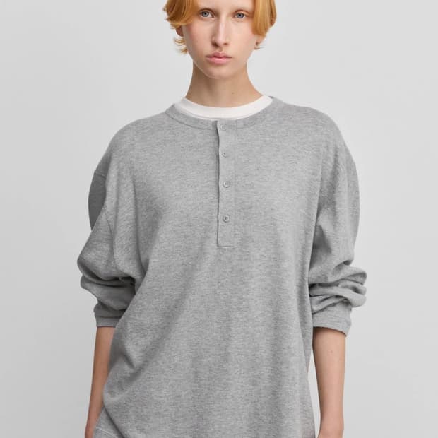 [F]익스트림캐시미어 26ss 파투 헨리넥 티셔츠/그레이