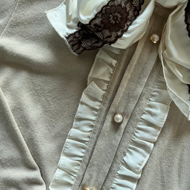 엑시즈팜 공포게임 여주 아이보리 레이스 라떼갸루 바닐라 초코 프릴