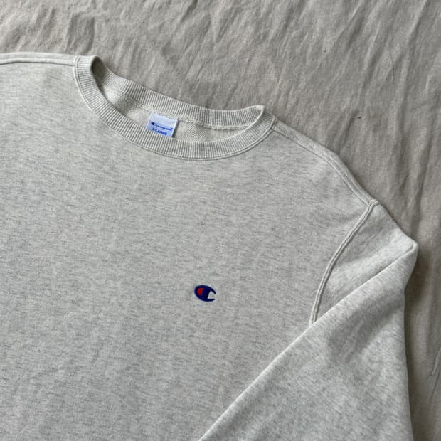 챔피온 오트밀 자수 맨투맨 XL